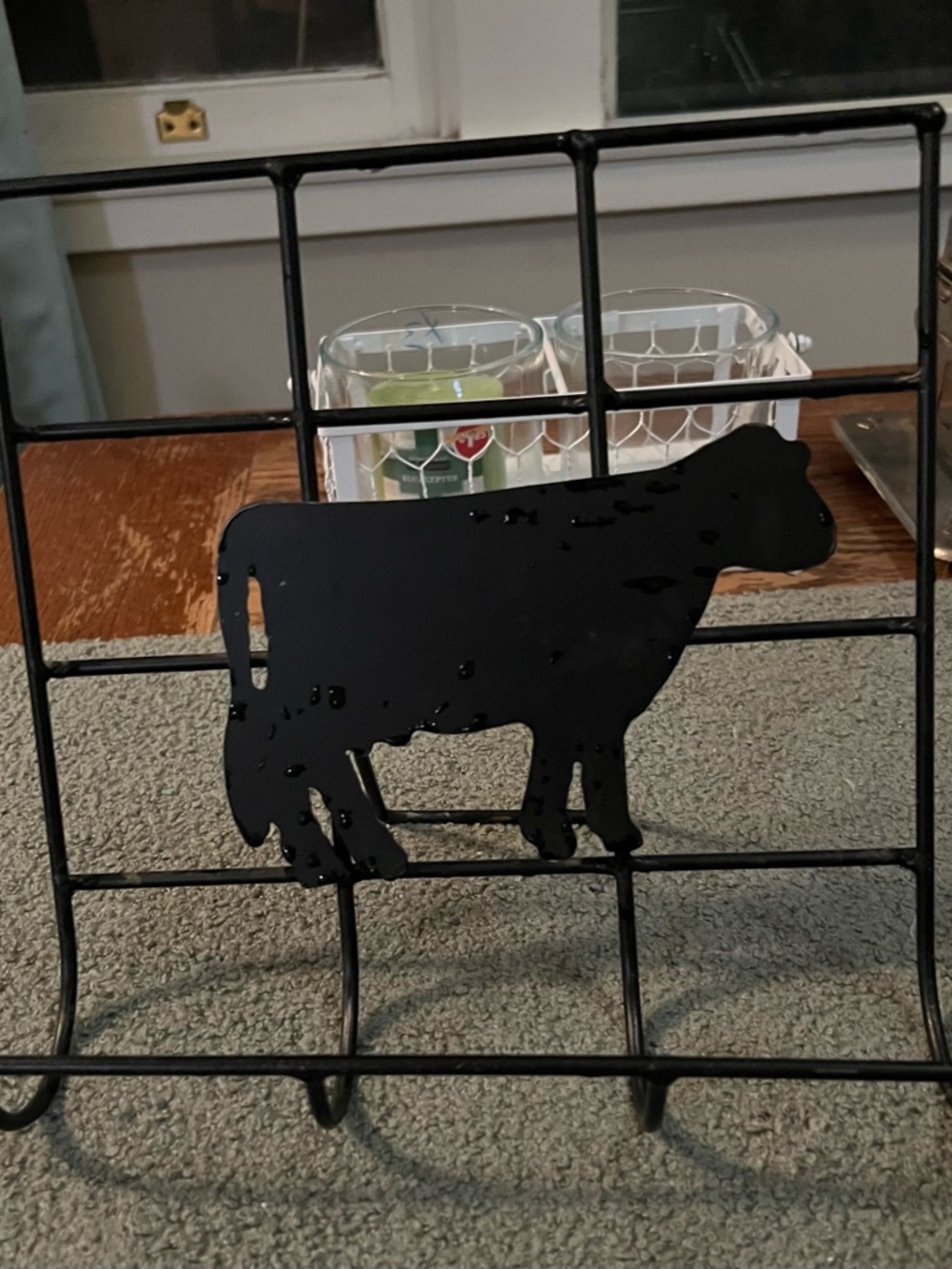 Vintage Rod Iron Cow Book Holder